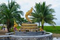 Serpent sculpture on Karon Beach, Phuket Thailand Royalty Free Stock Photo