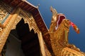 Naga heads serpent thai to the temple Royalty Free Stock Photo