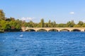 Serpentine Bridge in Hyde Park Royalty Free Stock Photo