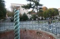 Serpentine Column behind Ibrahim Pasha Palace Royalty Free Stock Photo