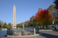 Serpentine Column behind Obelisk Royalty Free Stock Photo