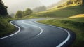 serpentine curved road Royalty Free Stock Photo