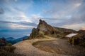 Serpentine hiking path to Pico Arieiro, Madeira island. Royalty Free Stock Photo