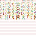 Serpentine isolated on background. Colorful ribbons. Vector Illustration. Falling swirl decoration for party, birthday celebrate, Royalty Free Stock Photo