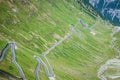 Serpentine mountain road in Italian Alps, Stelvio pass, Passo de Royalty Free Stock Photo