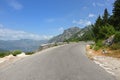 Serpentine mountain road from. Montenegro Royalty Free Stock Photo