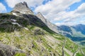 Serpentine mountain road in Rauma Municipality Royalty Free Stock Photo