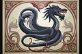 Serpentine naga, possessing both human and snake-like features, with vast wisdom - Generative AI