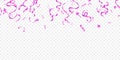 serpentine ribbons tinsel purple confetti vector banner background template element for anniversary, celebration, greeting, Royalty Free Stock Photo
