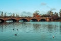 Serpentine River in Hyde Park in London, United Kingdom Royalty Free Stock Photo