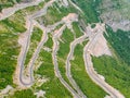 Serpentine road in Albanian mountains near Rrapsh