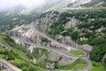 Serpentine road in Alps Royalty Free Stock Photo