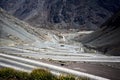 Serpentine highway road in the mountains going down Royalty Free Stock Photo