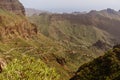 serpentine road in the mountains of Tenerife, Spain