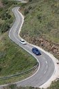 Serpentine road in Pyrenees.