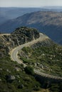 Serpentine road through the Serra da Estrela mountains, Portugal. Royalty Free Stock Photo