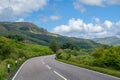 Serpentine road at Skye island highlands Royalty Free Stock Photo