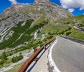 Serpentine road, Stelvio Pass from Bormio Royalty Free Stock Photo