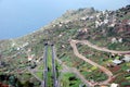 Serpentine, roads and tunnels on Madeira Island