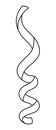 Serpentine. Sketch. Vector illustration. Nice decoration for the holiday. The decorative ribbon is rolled up in a spiral. Coloring
