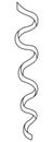 Serpentine. Sketch. Vector illustration. Nice decoration for the holiday. The decorative ribbon is rolled up in a spiral. Coloring