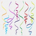 Serpentine streamers objects Royalty Free Stock Photo