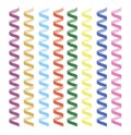 Serpentine streamers objects Royalty Free Stock Photo