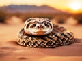 Serpentine twilight reverie: the desert rattlesnake\'s embrace