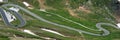 Serpentines of the Grossglockner High Alpine Road. Austria. Panorama Royalty Free Stock Photo