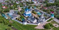 Aerial view the famouse Vysotsky men monastery in Serpukhov,Russia