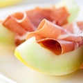 Serrano ham with melon