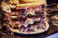 Serrano ham sandwiches Royalty Free Stock Photo