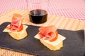 Serrano ham tapa Royalty Free Stock Photo