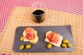 Serrano ham tapa Royalty Free Stock Photo