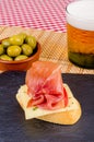 Serrano ham tapa Royalty Free Stock Photo