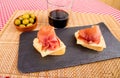 Serrano ham tapa Royalty Free Stock Photo