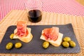 Serrano ham tapa Royalty Free Stock Photo