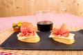 Serrano ham tapa Royalty Free Stock Photo