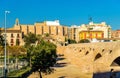 Serranos Bridge and Santa Monica Church in Valencia, Spain