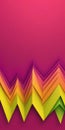 Serrated Shapes in Fuchsia Greenyellow Royalty Free Stock Photo