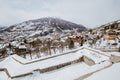 Serre Chevalier Briancon winter landscape with snow