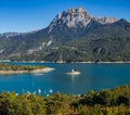 Serre Poncon Lake with Grand Morgon peak, Alps, France