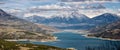 Serre-Poncon Lake in Winter. Southern Alps, Hautes Alpes, France