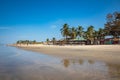 SERREKUNDA, THE GAMBIA - NOVEMBER 22, 2019: Beach near the Senegambia hotel strip in the Gambia, West Africa Royalty Free Stock Photo