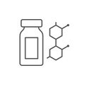 Serum bottle line outline icon