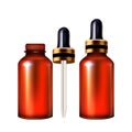 Serum Dropper And Pipette Glass Bottle Vector Royalty Free Stock Photo