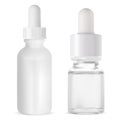 Serum dropper vial. Cosmetic aroma oil bottle
