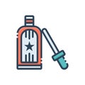 Color illustration icon for Serum, lotion and moisturize
