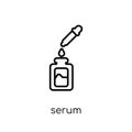 Serum icon. Trendy modern flat linear vector Serum icon on white