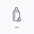 Serum outline icon. Simple linear element illustration. Isolated line Serum icon on white background. Thin stroke sign can be used